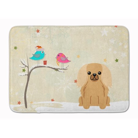Carolines Treasures Christmas Pekingnese Fawn Sable Machine Washable Memory Foam Mat BB2576RUG